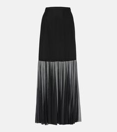 Юбка макси с тюлевой отделкой Dolce&amp;Gabbana, черный