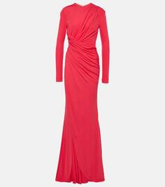 Собранное платье Elie Saab, красный