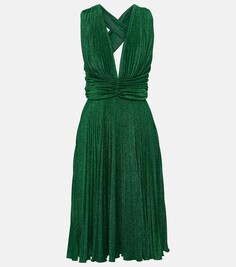 Плиссированное мини-платье Dolce&amp;Gabbana, зеленый
