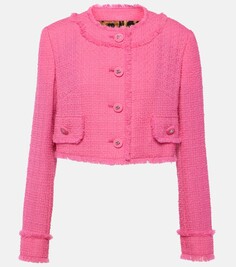 Укороченный твидовый пиджак raschel Dolce&amp;Gabbana, розовый