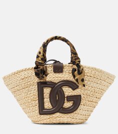 Маленькая соломенная сумка-корзина kendra Dolce&amp;Gabbana, бежевый