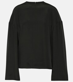 Блузка ana из шелкового кади Fforme, черный