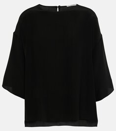 Шелковая футболка zenni Fforme, черный