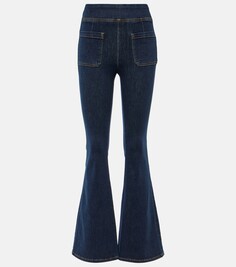 Расклешенные джинсы с высокой посадкой Frame, синий