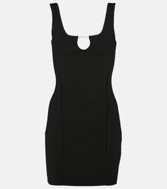 Мини-платье la mini robe sierra в рубчик Jacquemus, черный