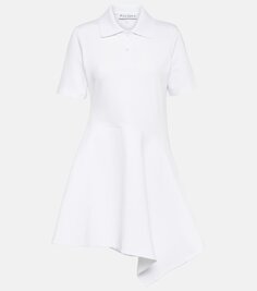 Асимметричное трикотажное мини-платье Jw Anderson, белый
