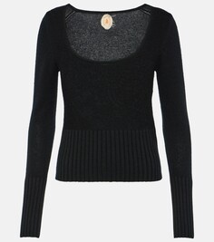 Кашемировый свитер ребристой вязки Jardin Des Orangers, черный