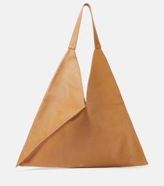Кожаная большая сумка sara Khaite, коричневый