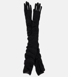 Перчатки leontyne со сборками Jennifer Behr, черный