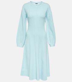 Платье-свитер из смесовой шерсти Joseph, синий