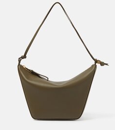 Кожаная сумка через плечо hammock mini Loewe, хаки