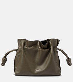 Кожаный клатч flamenco mini mini Loewe, зеленый