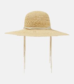 Солнцезащитная шляпа blanche из рафии Maison Michel, бежевый