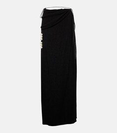 Украшенная юбка макси Magda Butrym, черный