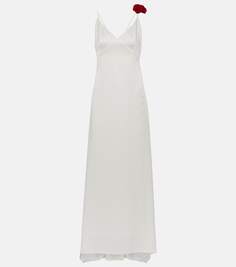 Платье-комбинация rosette с декором Magda Butrym, белый