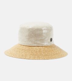 Новая шляпа-клош kendall с пайетками Maison Michel, мультиколор