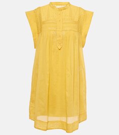 Хлопковое мини-платье leazali Marant Etoile, желтый