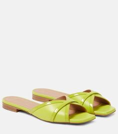 Кожаные сандалии perla Malone Souliers, зеленый