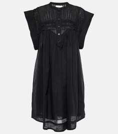 Хлопковое мини-платье leazali Marant Etoile, черный