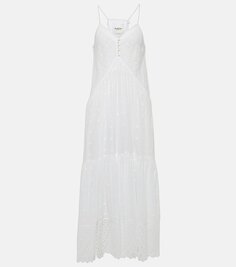 Платье макси sabba из хлопка Marant Etoile, белый