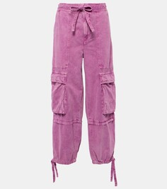 Джинсовые брюки карго ivy со средней посадкой Marant Etoile, розовый