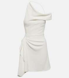 Асимметричное мини-платье из крепа dossier Maticevski, белый