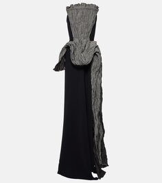 Платье ozone без бретелек со сборками Maticevski, черный