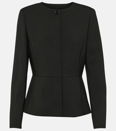 Куртка pepli из смесовой шерсти Max Mara, черный