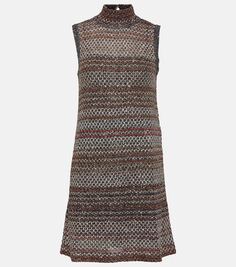 Мини-платье с принтом и эффектом металлик Missoni, черный