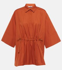 Рубашка march из хлопкового поплина Max Mara, оранжевый
