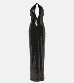 Платье elsa с вырезами и пайетками Mônot, черный