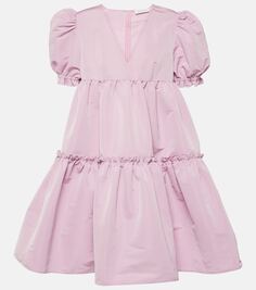 Ярусное мини-платье со сборками Nina Ricci, розовый