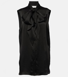 Атласная рубашка Nina Ricci, черный
