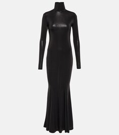 Платье макси lamé Norma Kamali, черный