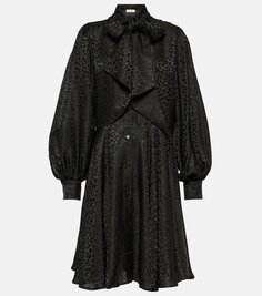 Жаккардовое платье-рубашка Nina Ricci, черный
