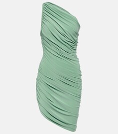 Мини-платье diana из джерси Norma Kamali, зеленый