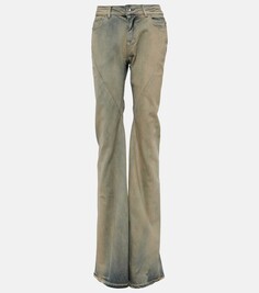 Drkshdw расклешенные джинсы со средней посадкой Rick Owens, серый
