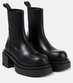 Кожаные ботильоны beatle bogun Rick Owens, черный