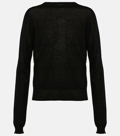Шерстяной свитер maglia Rick Owens, черный