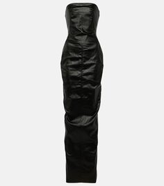 Джинсовое платье с бюстье Rick Owens, черный