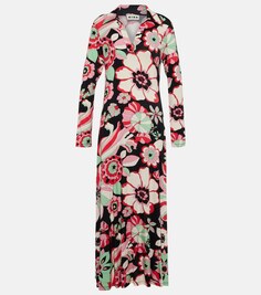 Платье миди tillie из джерси с цветочным принтом Rixo, мультиколор