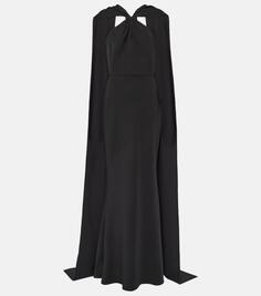 Креповое платье lilien с кейпом Safiyaa, черный