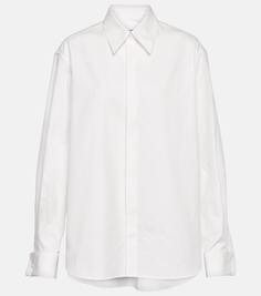 Рубашка из хлопкового поплина Saint Laurent, белый