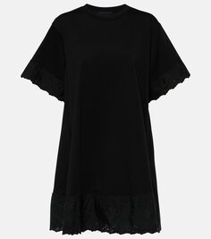 Мини-платье из хлопкового джерси Simone Rocha, черный