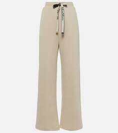 Спортивные брюки badia с высокой посадкой из смесового хлопка &apos;S Max Mara, белый