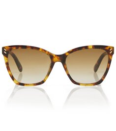 Солнцезащитные очки falabella pin в квадратной оправе Stella Mccartney, коричневый