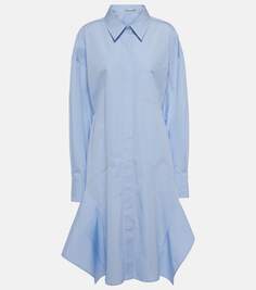 Хлопковое платье-рубашка Stella Mccartney, синий