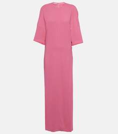 Платье макси со сборками Stella Mccartney, розовый