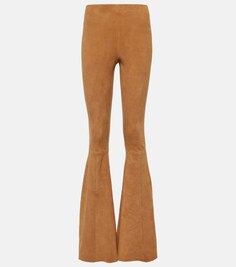 Замшевые расклешенные брюки cherilyn Stouls, коричневый