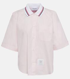 Хлопчатобумажную рубашку Thom Browne, розовый